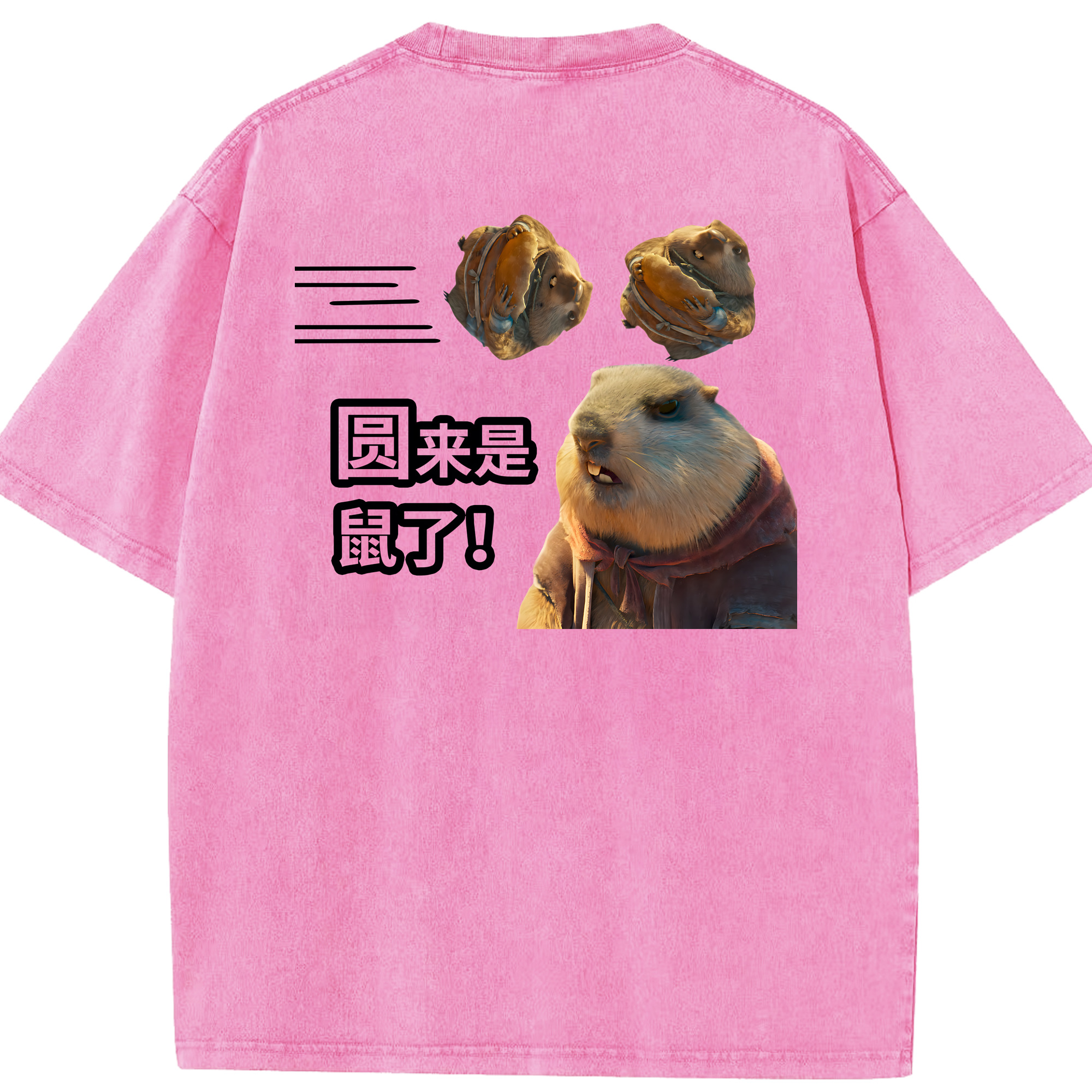 （画像用） Ne Zha 2 ナタ 魔童の大暴れ 綿100% ヴィンテージ風 半袖Tシャツ（背面プリント）